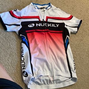 Womens short sleeved cycling Jersey- Medium